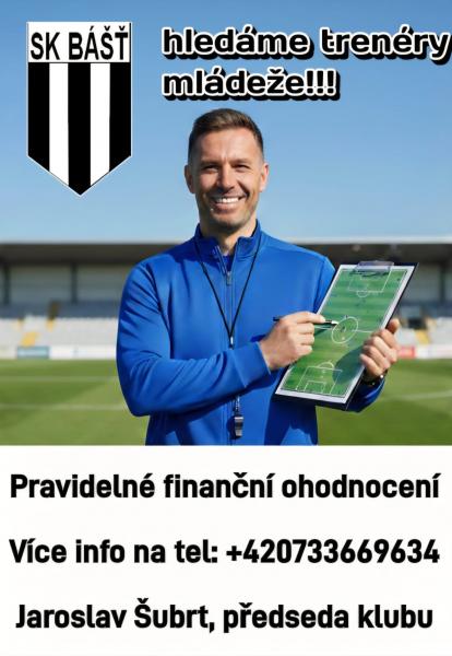 Staň se součástí týmu SK Bašť! Hledáme trenéry mládeže